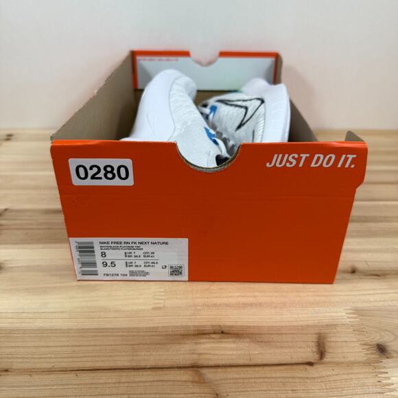 Nike Free RN Flyknit Next Nature White Men 8 Womens 9.5 Running Shoes FB1276-104 - Picture 2 of 11